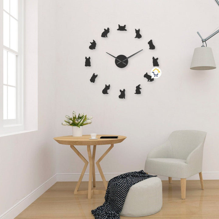 Reloj Pared 3D Decorativo Perros Acrílico Moderno JK167