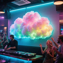 Luz LED mágica 3D AJK con nube eléctrica - Luz de pared RGB multicolor con alimentación USB, colores ajustables, diseño fantástico geométrico para salas de juego, Navidad, Halloween, fiestas de DJ, clubes, iluminación temática, acabado pulido.