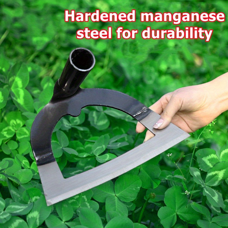 Azada de Acero al Carbono Duradero para Desmalezar - Herramienta de Jardinería Ergonómica que Ahorra Esfuerzo con Diseño de Filo Afilado para Aflojar el Suelo Fácilmente, Eliminar Malezas y Cultivar - Construcción Metálica Resistente para Propietarios de