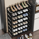 1pc Zapatera de 7 Niveles para Ahorrar Espacio - Montaje Fácil, Apilable y Expandible con Estructura de Metal Duradera, Ideal para Entradas, Dormitorios y Casas de Alquiler, Organizador de Almacenamiento de Zapatos