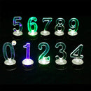 Set Números Led Multicolor Fiestas Torta Cumpleaños RF 262-4