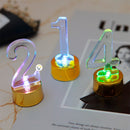 Set Números Led Multicolor Fiestas Torta Cumpleaños RF 262-4