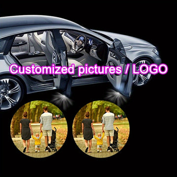 Luces LED de Bienvenida Inalámbricas con Proyector para Puertas de Coche, Luces de Cortesía con Sombra para Puddle, Proyección de Alta Calidad, Iluminación Eficaz y Estilosa, Ideal para Conductores Tecnológicos