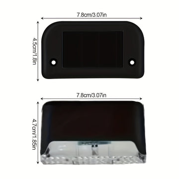 6pcs/7pcs/10pcs Luces Solares para Vallas, Luces de Siete Caracteres para Exteriores, Utilizadas para Escalones de Vallas, Escaleras, Terrazas, Vallas, Senderos, Luces de Ambiente para Terrazas y Senderos