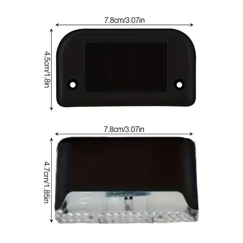 6pcs/7pcs/10pcs Luces Solares para Vallas, Luces de Siete Caracteres para Exteriores, Utilizadas para Escalones de Vallas, Escaleras, Terrazas, Vallas, Senderos, Luces de Ambiente para Terrazas y Senderos