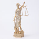 Estatua de resina dorada de la diosa de la justicia - Escultura griega de la ley de 23.98 cm con máscara para los ojos, llamado del cielo y espada, decoración para hogar y oficina, decoración para estantería