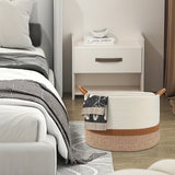 Cesta de almacenamiento grande de estilo clásico, organizador plegable de parte superior abierta para juguetes, ropa sucia y artículos del hogar, canastas de estantería