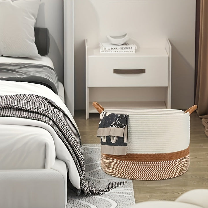 Cesta de almacenamiento grande de estilo clásico, organizador plegable de parte superior abierta para juguetes, ropa sucia y artículos del hogar, canastas de estantería