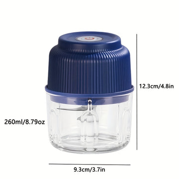 Cop Rose Triturador de Ajo Eléctrico de 8.8oz y Picadora de Carne - Recargable por USB, Mini Trituradora de Cocina Duradera para Jengibre y Verduras