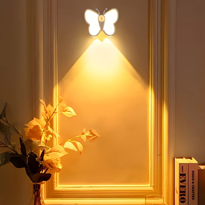 1/2/3 Luz nocturna LED con sensor de movimiento, luz de gabinete montada en la pared recargable por USB para el hogar, dormitorio, armario, pasillo, escaleras y baño - Brillo ajustable, diseño de plástico, batería de litio recargable de 600 mAh, iluminac