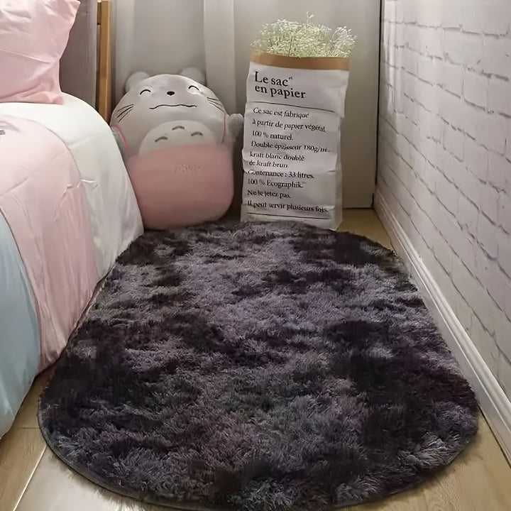 1pieza Alfombra de Área Suave y Peluda, Alfombra de Lujo Moderna, Absorbente, Antideslizante, Fibra de Poliéster, Tejido de Punto, con Lavar a Mano Sólo, para Sala de Estar y Dormitorio, Decoración para el Hogar