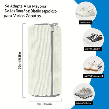 Bolsa para Lavadora de Zapatos Grande Anti-Abrasion 360° Protección Tridimensional Universal - Cremallera Resistente, Adecuada para Lavadoras (- Reutilizable para Zapatillas/Ropa, Elección Preferida en Viajes y Regalos), Bolsas de Lavandería
