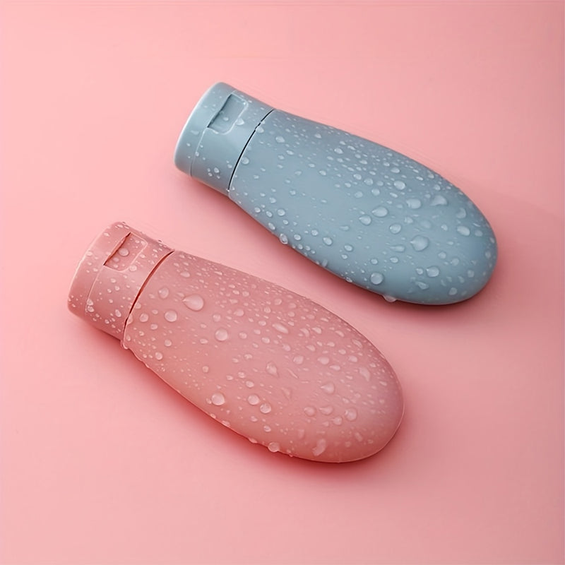 Juego de 3 botellas de viaje para cosméticos, dispensadoras de champú, gel de baño, loción y limpiador, portátiles, rellenables, a prueba de fugas y fáciles de exprimir, sin presión