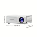 Proyector mini LCD HD para cine en casa y camping al aire libre, control remoto, compatible con USB AV y tarjeta SD, relación de aspecto 4:3, brillo de 20 ANSI lumens, ideal para regalos de Navidad, Halloween y Acción de Gracias, proyector de camping | P