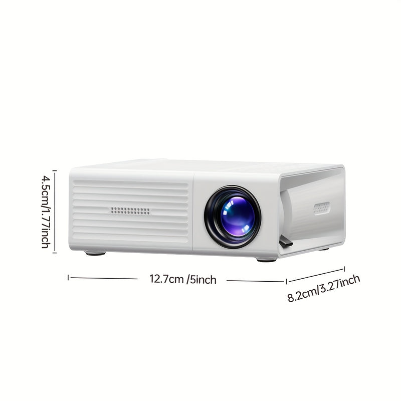 Proyector mini LCD HD para cine en casa y camping al aire libre, control remoto, compatible con USB AV y tarjeta SD, relación de aspecto 4:3, brillo de 20 ANSI lumens, ideal para regalos de Navidad, Halloween y Acción de Gracias, proyector de camping | P