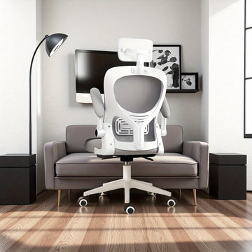 13 Escenas Silla de Oficina Ergonómica con Estructura Ajustable, 11 Regalos Festivos, Inclinación Manual, Superficie Fácil de Limpiar, 3 Colores Disponibles, Giro y Altura Ajustable, Ruedas Incluidas – Hasta 12 Meses