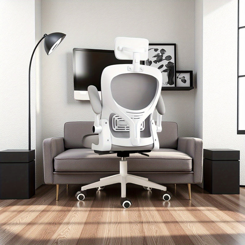 13 Escenas Silla de Oficina Ergonómica con Estructura Ajustable, 11 Regalos Festivos, Inclinación Manual, Superficie Fácil de Limpiar, 3 Colores Disponibles, Giro y Altura Ajustable, Ruedas Incluidas – Hasta 12 Meses