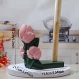 Elegante Porta Pañuelos de Resina con Forma de Capullo de Flor - Independiente, Diseño Sobre la Lata para Decoración de Baño