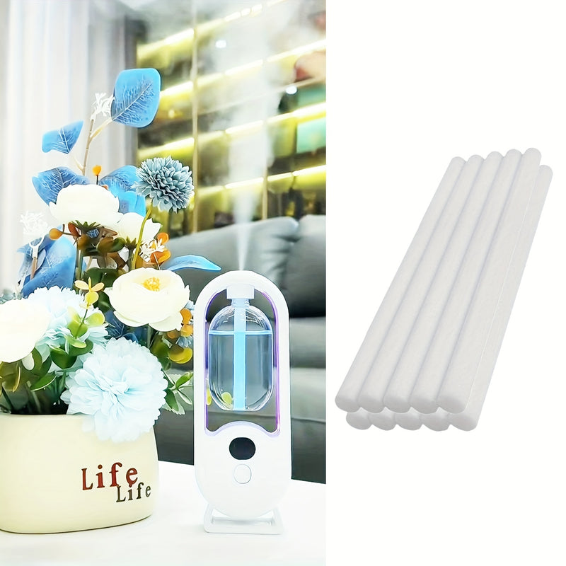 10-Unidades de mecha de repuesto de PVC para humidificador portátil mini y difusor de aroma, varillas de núcleo de fibra de alta conductividad