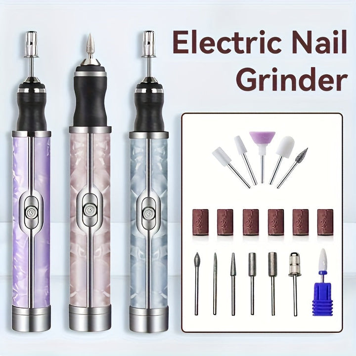 Lijadora de uñas eléctrica profesional, máquina de taladro de uñas, carga rápida USB, archivo de uñas eléctrico multifuncional para uñas de gel DIY y cuidado de belleza en casa, adecuado para manicura y herramientas de cuidado de uñas, kit de pulido de m