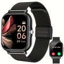 Smartwatch con Correa de Malla de Acero Inoxidable, Modos Deportivos Múltiples, Compatible con Sistemas iPhone y Android, La Mejor Elección para Regalo