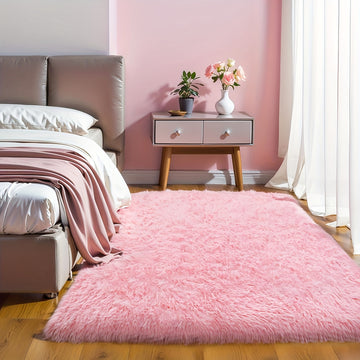 Alfombra de felpa negra profunda de lujo - Suave, hipoalergénica y liviana, fácil de limpiar - Ideal para sala, dormitorio y más - Hecha a mano en poliéster, antideslizante, forma rectangular, alfombras para sala