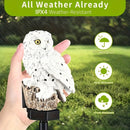 2 piezas, lámpara de resina solar con diseño de búho, loro y águila, luz decorativa divertida para jardín, ideal para jardines, macizos de flores, patios, césped y senderos