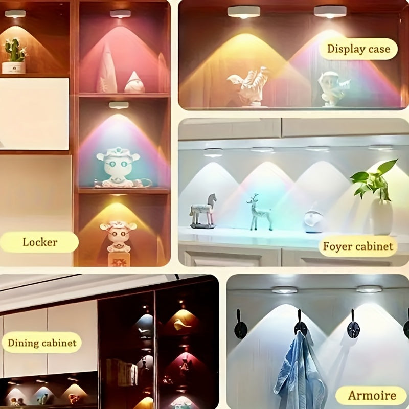 1pc Creativa Lámpara de Pared Blanca Hexagonal Ojo de Gato Proyección de Luz Roja al Atardecer, Múltiples Luces Disponibles Alimentada por 3 Pilas AA Iluminación para Armarios Lámpara de Pared Sin Batería LED Regulable Táctil Lámpara de Proyección de Ata
