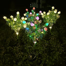 Iluminación de jardinería de arbusto de flores alimentado por energía solar, material de plástico, montaje de estaca, tema de flores, batería de níquel de 600Mah, sin control remoto, no extraíble, impermeable IP44
