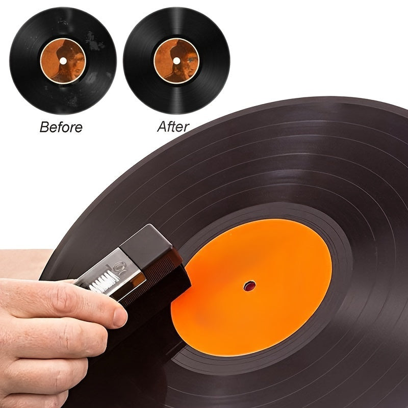 Kit Premium de Limpieza para Vinilos con Cepillo de Goma y Detallado: Mejora la Fidelidad del Sonido y Elimina el Polvo, Mantenimiento Esencial para Aficionados a los Tocadiscos y Colecciones