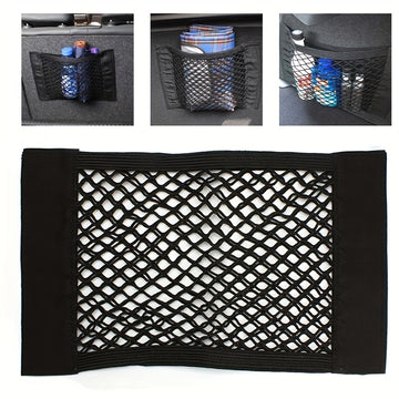 Organizador universal para respaldo de asiento de coche, malla elástica para asiento de maletero, pegatina mágica para fácil almacenamiento y limpieza, accesorios para coche, 1 ud.