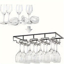 1 soporte para copas, organizador de copas de vino para montar en la pared, soporte para copas debajo del gabinete, ideal para gabinete, cocina, bar y restaurante, organizadores y almacenamiento de cocina, accesorios de cocina