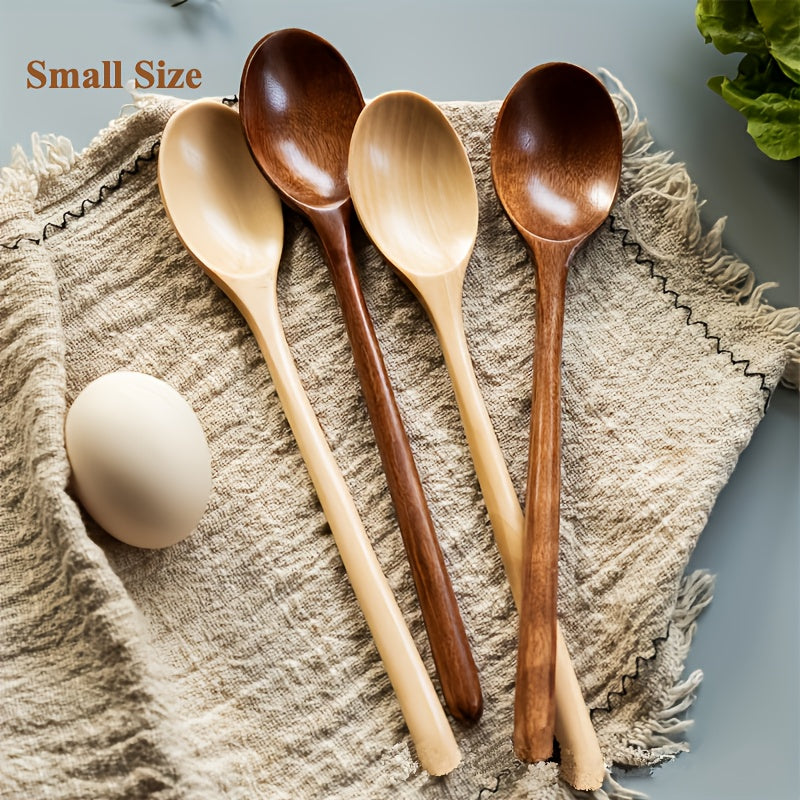 Cucharas de madera con mango largo de 9 pulgadas, cuchara Superba para cocinar, cuchara de madera para mezclar sopas de cocina, hornear, suministros de cocina, utensilios de cocina, utensilios de cocina