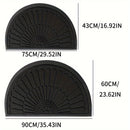 1pc Alfombra de Puerta Exterior Interior - Alfombra de Entrada Semicircular Duradera de Goma Antideslizante para la Puerta delantera para el Exterior Interior Entrada Entrada Trampa de Suciedad Bienvenida para Patas y Zapatos Empapados