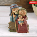 1 pieza de figurita de resina de la Natividad, decoración del hogar para el abrazo familiar de Acción de Gracias, cálido y saludable adorno para el dormitorio, accesorio de exhibición para la temporada navideña.