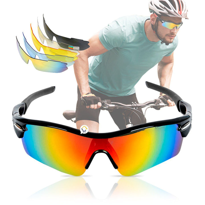 Gafas Deportivas Ciclismo 5 Lentes Intercambiables Estuche MJ418