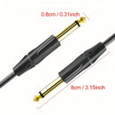 Cable de conexión para altavoz de guitarra de 6.35 mm, macho a macho, con reducción de ruido, núcleo de cobre libre de oxígeno de alta fidelidad, doble blindaje, ideal para conectar guitarras eléctricas, teclados, altavoces y micrófonos. Perfecto para re