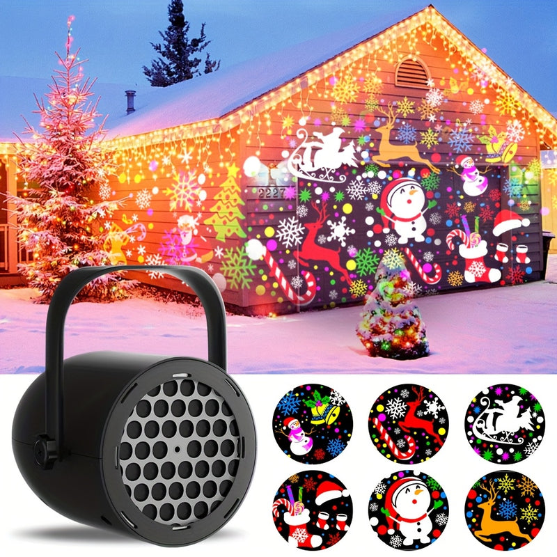 KEVANLY 1pc Luz de Proyección LED USB Temática Navideña/De Copo de Nieve, Decoración Ambiental para Fiestas y Celebraciones Estacionales, Ideal para Exteriores, Patio o Sala, Regalo Perfecto para Navidad