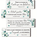 4 piezas de decoración de pared con versos bíblicos en español, signo de madera cristiano con versos bíblicos, decoración de pared religiosa, arte de pared con versos bíblicos para hogar, oficina, granja, cocina.