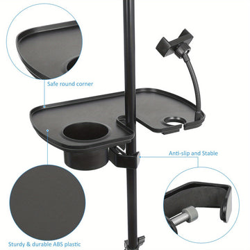 1pc Bandeja para Tarjeta de Sonido Soporte para Micrófono Transmisión Directa K Soporte para Micrófono Estante de Almacenamiento Accesorio Musical para Transmisión en Vivo, Karaoke y Grabación