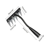 Rastrillo de Hierro Resistente al Óxido para Jardín con 5/6 Púas - Herramienta de Jardinería para Desbrozar Césped, Deshierbe en el Patio Trasero y Aflojar la Tierra, Herramienta Funcional para Jardinería | Herramienta Duradera para Jardín