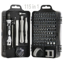 Juego de Destornilladores de Precisión 115 en 1, Kit de Herramientas para Reparación Electrónica con Bits Magnéticos Micro para iPhone, Computadora, PC, Portátil, Teléfono, Mac, Tableta, Bricolaje Doméstico, Consolas de Juegos, Gafas, Reloj, Timbre, etc
