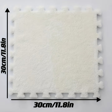 24 Piezas de Alfombrillas Entrelazadas - Personalizables en Blanco y , Antideslizantes con Acolchado, Fáciles de Limpiar, para Sala, Dormitorio, Oficina o Cafetería - Solución de Cubierta Grande, Tapetes para el Hogar, Decoración Moderna, Lavable a Máqui