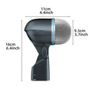 Micrófono dinámico G-MARK BETA52A de alto rendimiento para bombo y bajo, verde, alimentado por USB, conector XLR, patrón supercardioide, 94dB SPL, rejilla de malla de acero endurecido, adaptador antideslizante para soporte