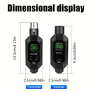 Sistema inalámbrico de micrófono XLR, transmisor y receptor de 2.4 GHz, adaptador inalámbrico recargable para micrófono dinámico y mezclador de audio