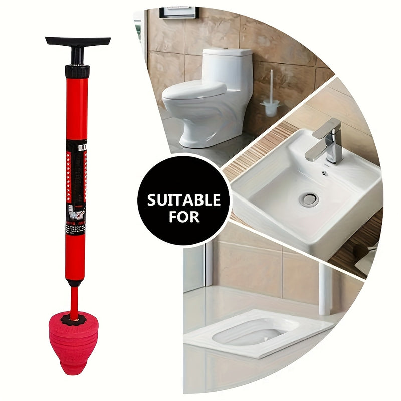 Herramienta de drenaje de inodoro FLIXBLANY - Desobstrucción de inodoro, fregadero y drenaje de ducha de alta resistencia - Mango de goma roja con cabeza de plástico blanco - Desobstrucción eficiente del baño | Diseño ergonómico | Toma de goma