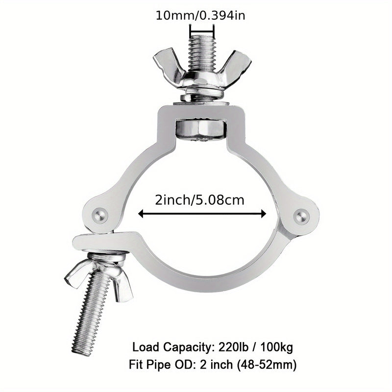 Gancho de sujeción para luces de escenario de aleación de aluminio, hebilla universal cruzada para andamios y accesorio conector para tubos redondos, compatible con focos LED PAR móviles de haz y spot
