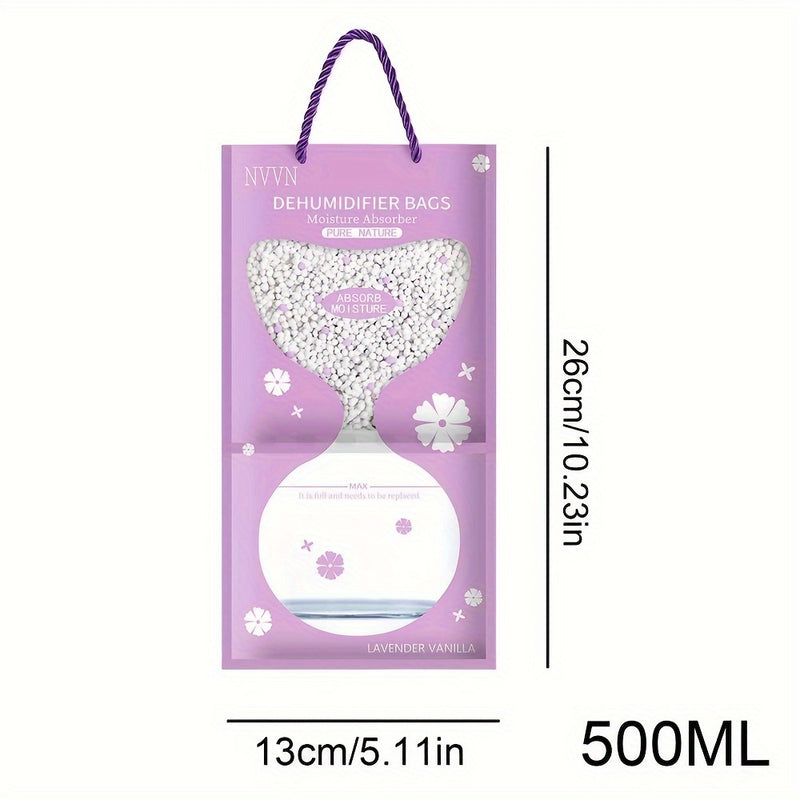 2 Bolsas Deshumidificador Colgantes - Absorbente de Humedad Resistente, Anti-Moho y Antihongos - Sin Necesidad de Electricidad, para Armario, Baño, Cocina, Sótano, Lavandería o Caravana - Control Duradero de la Humedad, Diseño de Flujo Continuo, Alta Cap