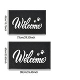 Alfombra de Bienvenida para Puerta, Antideslizante y Resistente para Exteriores e Interiores, Alfombra para Entrada Principal, Fácil de Limpiar, Negra