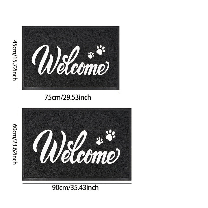 Alfombra de Bienvenida para Puerta, Antideslizante y Resistente para Exteriores e Interiores, Alfombra para Entrada Principal, Fácil de Limpiar, Negra